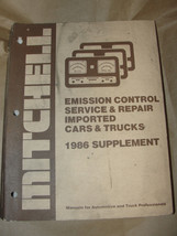 Mitchell 1986 Supplement Emission Control Service &amp; Repair Imported Cars &amp; Truck - £6.22 GBP