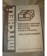 MITCHELL 1986 SUPPLEMENT EMISSION CONTROL SERVICE &amp; REPAIR IMPORTED CARS... - $10.85 CAD