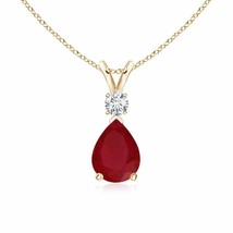 Authenticity Guarantee

ANGARA Natural Ruby &amp; Diamond Pendant Necklace in 14K... - £1,283.10 GBP