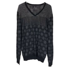 Alfani Men&#39;s Black Pullover V-Neck Long Sleeve Sweater Sz XL - £31.00 GBP