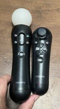 Sony PS3 Motion &amp; Navigation controllers CECH-ZCM1U &amp; ZCS1U (lot#2) Play... - £27.97 GBP