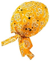 Paisley Doo Rag Du Rag Do Cotton Bandana Headwrap PICK COLOR Chemo Cap (Golden Y - £7.81 GBP