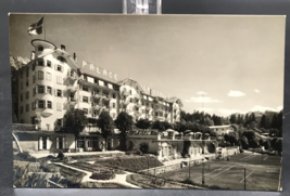RPPC Palace Hotel Cristallo Cortina d&#39;Ampezzo Italy Real Photo Postcard Tennis - £10.99 GBP