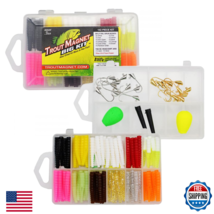Trout Magnet Original 142 Pc Fishing Kit: 120 Grub Lures, Hooks, Floats ... - $43.17