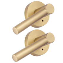 Miseno MLK3012SB Elkton Round Rod Privacy Door Lever Set Satin Brass Pack of 2 - £38.19 GBP