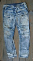 RockStar Sushi Men’s Heavily Distressed Button Fly Denim Jeans 36X32 - $52.19