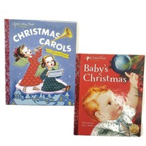 Lot Of 2 Christmas Holiday Babys Christmas &amp; Christmas Carols Little Golden Book - £11.28 GBP
