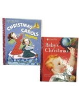 Lot Of 2 Christmas Holiday Babys Christmas &amp; Christmas Carols Little Gol... - £11.39 GBP