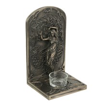 Earth Life Magic Bronze Resin Decorative Bookend Pagan Tealight Candle Holder - £49.97 GBP