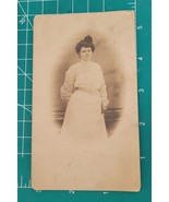 Antique Victorian Photo Pretty Lady Postcard Atlantic City Souvenir - £11.02 GBP