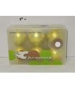 Chromax Metallic Ix Golf Ball Set of 6 Yellow Highly Visible NIP - $24.70