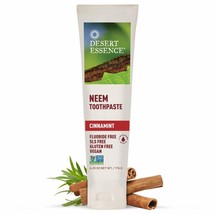 NEW Desert Essence Natural Neem Toothpaste Cinnamint Gluten Free Vegan 6.25oz - $10.69