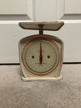 VINTAGE TAN METAL KITCHEN KING SCALES 2 OZ INCREMENTS - £11.48 GBP