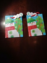 Set Of 2 Snowman Christmas Bags Small - £6.91 GBP