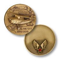 AIR FORCE L-19 O-1 BIRD DOG ENGRAVABLE 1.75&quot; CHALLENGE COIN - £27.37 GBP