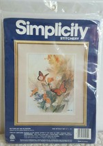 New Simplicity Stitchery Embroidery Kit Butterflies and Blossoms #05005 - $14.99