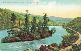 Land Of Sky North Carolina~Mountain Island~Antique Vintage Postcard - £8.86 GBP