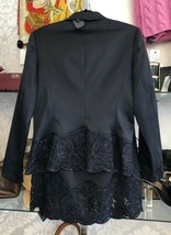 ESCADA Navy Beaded Sequin Jacket &amp; Skirt Suit Sz 40/US 10 Style#511906 NWT - £1,334.36 GBP