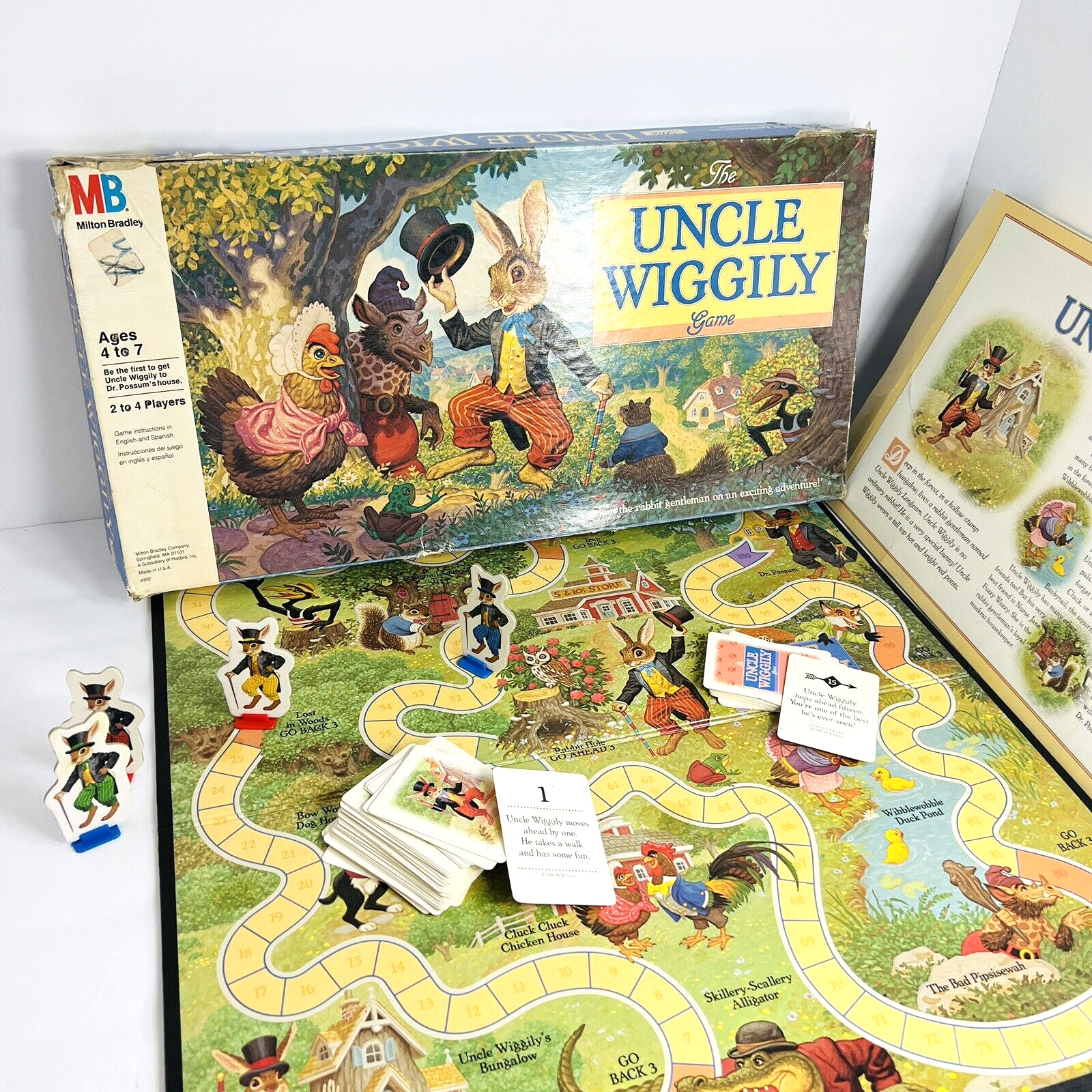 Vintage Uncle Wiggily Board Game 1988 Milton Bradley Join The Rabbit Gentleman - $24.99