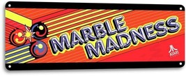 Marble Madness Classic Atari Arcade Marquee Game Room Decor Large Metal Tin Sign - £14.12 GBP