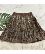 BCBG Maxazria Womens Vintage Y2k Velvet Skirt Size M New Brown Bronze Se... - $34.64