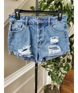 Fashion Nova Women Blue Cotton Dark Wash Cant Cuff me Denim Jeans Shorts... - $38.42 CAD