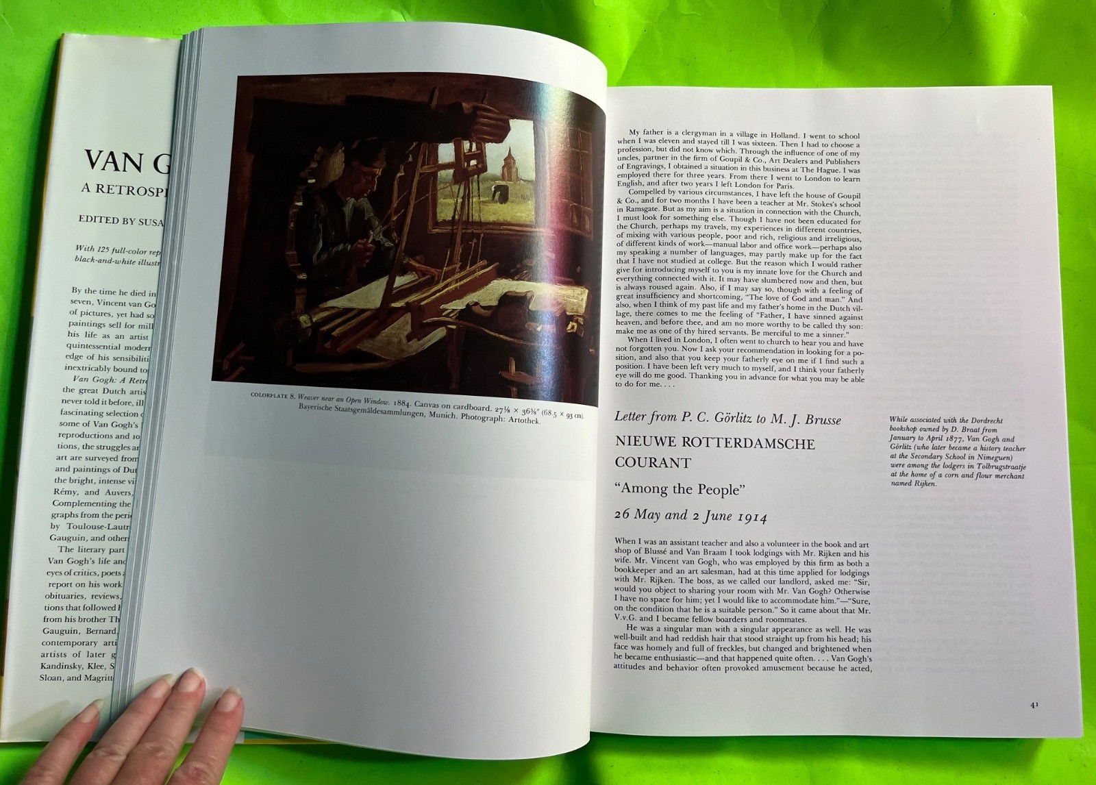 Vtg Van Gogh: A Retrospective by Susan Alyson Stein (HCDJ 1986) Item image 7