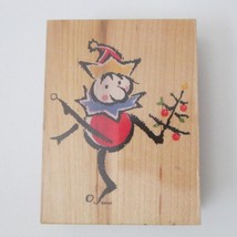 All Night Media Rubber Stamp Holiday Jester Character By Michel 3 x 4 - £11.41 GBP