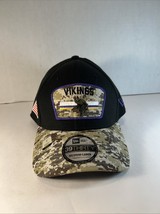 Minnesota Vikings New Era 39Thirty Size Medium-Large &quot;Salute to Service&quot;... - $29.99