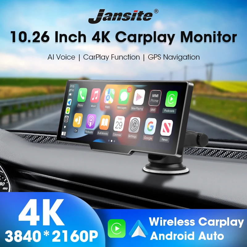2024 10.26&quot; Dash Cam 4K 2160P Rearview Camera Carplay &amp; Android Auto GPS - £82.70 GBP+