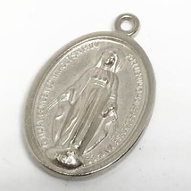 Vintage Mary Pray For Us Medallion Pendant - £11.66 GBP