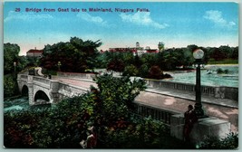 Bridge From Goat Isle to Mainland Niagara Falls New York NY UNP DB Postcard H10 - £2.34 GBP