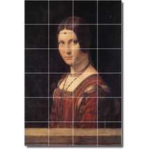 Leonardo Da Vinci Woman Painting Ceramic Tile Mural P05477 - £187.74 GBP+