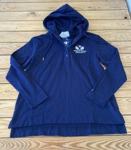 Champion NWT Women’s BYU Hooded Henley Top Size M Navy AB - £15.68 GBP