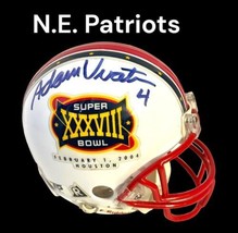 Adam Vinatieri Autographed Signed N. E. Patriots Sb Xxxviii Mini Helmet w/COA - £100.78 GBP