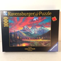 Ravensburger 1000 Pc Puzzle Canadian Collection Alberta Three Sisters Mountains - £25.32 GBP