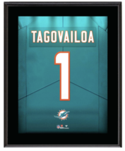 Tua Tagovailoa Dolphins 10.5&quot; x 13&quot; Jersey Style Number &quot;1&quot; Sublimated Plaque - £21.08 GBP