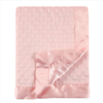 Hudson Baby Pink Minky Satin Girl Security Lovey Blanket NEW 30x40&quot; - £61.85 GBP