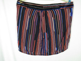 French Connection Women&#39;s Multi Striped Silk Mini Skirt Size 10 - $14.99