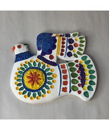 Ceramica Marquez Colorful Handmade and Painted Terracotta Bird Wall Art ... - $44.45 CAD