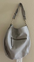 JESSICA SIMPSON Quartz Celina HoboBag Gray Gold Chain Purse - $26.73