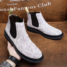 Men Chelsea Boots Genuine Leather Classic Slip-on Business Boots Waterproof Non- - £80.64 GBP