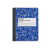 Staples Composition Notebook 9.75&quot; x 7.5&quot; Graph Ruled 100 Sh. Blue 132674 - £14.22 GBP