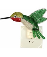 Beadworx Glass Beaded Wire Hummingbird Night Light NWT Decor US Plug - $30.44