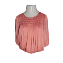 Studio M Super Cute Classy Shirt Blouse ~ Sz S ~ Pink ~ 3/4 Sleeve - £17.68 GBP