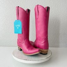 Lane EMMA JANE Womens Cowboy Boots 7 Western Hot Pink Leather Cowgirl 13&quot; Tall - $178.20