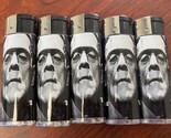 Vintage Horror Monster Lighters Set of 5 Electronic Refillable Butane Black - $15.79