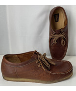 Clarks Originals Wallabees Shoes Mens 9 Old School Brown Leather Moccasi... - $65.04 CAD