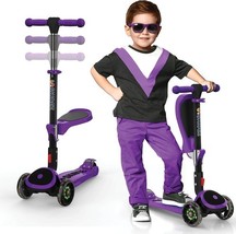 Skidee Y200 Kick Scooter for Kids - Purple (Open Box) - $688.93 MXN