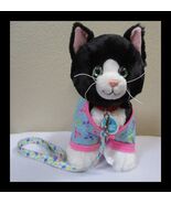Build A Bear Workshop Promise Pets Black &amp; White Cat with Outfit &amp; Leash... - €33,74 EUR